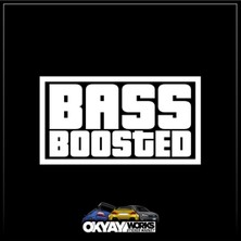 Okyay Works Bass Boosted Sticker - Beyaz - Araba-Motosiklet Etiket Sticker