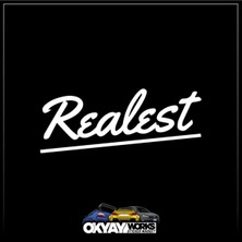 Okyay Works Realest Sticker - Beyaz - Araba-Motosiklet Etiket Sticker