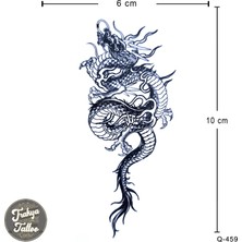 Trakya Tattoo Geçici Dövme 1-2 Hafta Kalıcı Minimal Ejderha Dövmesi
