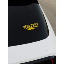 Okyay Works Erkek Işi Sticker - Sarı - Sarı - Araba-Motosiklet Etiket Sticker