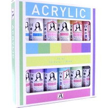 Kitabevimden Mona Lisa Akrilik Boya 12X70 ml Set (Chalk)