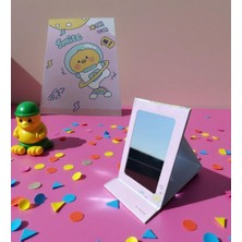 Valmont Accessories Pembe Renk Civciv Figürlü Masa Aynası, Kız Çocukları Için Doğum Günü Hediyesi