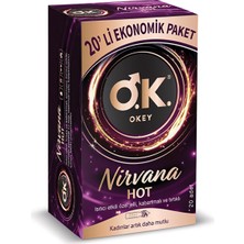 3Ecoswear Okey Nirvana Hot Çok Renkli Prezervatif %1 Elastan 20’li Cilt Dostu ve Konforlu Kullanım
