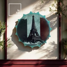 İki Yedi Konsept Eyfel Kulesi Duvar Panosu, Gazoz Kapağı Tasarımı, Vintage Dekor, Metal Tablo, Retro Ev Aksesuarı