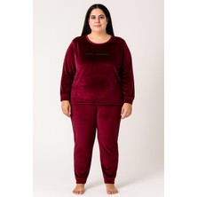 Pemilo Kadın Büyük Beden 13212 Kadife Pijama Takımı