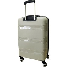 Hotowa Gold Pp Valiz 8011 Ekru Tsa Kilitli Büyük Boy