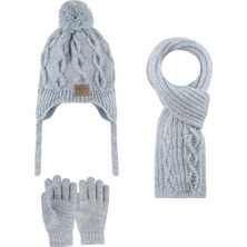 Miniko Kids Kitti 25170-08 4-7 Yaş Atkı Bere Eldiven Set