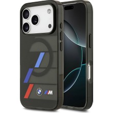 iPhone 17 Pro Max Uyumlu Kılıf Bmw Lisanslı M-Safeli Iml Baskılı Üç Renkli M Dizayn Kapak Siyah