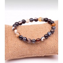 Taşmir Göz Akik Taşı Bileklik / Doğal Taş Bileklik ( Süleymaniye Akik )