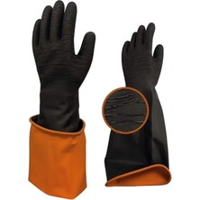 Bay-Tec Bay-El EL460 Siyah Kauçuk Pütürlü Uzun Eldiven Xl 60 cm