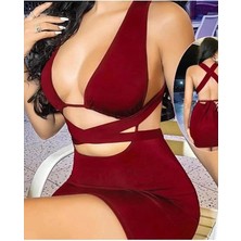 R Ruselin Kadın Kahverengi Elbise Fantezi 5080