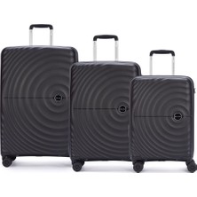 United Colors Of Benetton Benetton Ultra Hafif Büyük Orta ve Kabin Boy %100 Polipropilen 3 Lü Valizseti