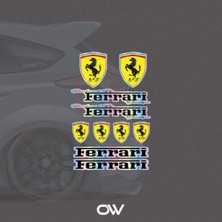 Okyay Works Ferrari Sticker Paket - Araba-Motosiklet Etiket Sticker