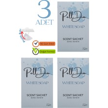 PellDio Home 3'lü Beyaz Sabundolap Ayakkabılık ve Çekmece Parfümlü Kese Kokusu Oda Koku Kesesi