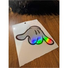 El Işareti Dijital Baskı Sticker