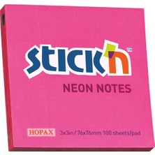 Kitabevimden Hopax Stıckn Yapışkanlı Not Kağıdı (12 Adet) 100 Yp 76X76 Fosforlu Pembe