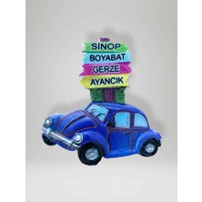 Mundy Sinop Boyabat Gerze Ayancık Temalı Kabartmalı Polyester Magnet Buzdolabı Süsü 7cm x 7cm (KOD:977)