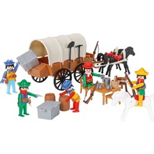 Aspata Store 04 003 Mini Mekanik Seri 3 Kovboy Arabası -Pilsan Oyuncak