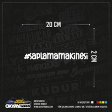 Okyay Works Saplama Makinesi Sticker - Siyah - Araba-Motosiklet Etiket Sticker