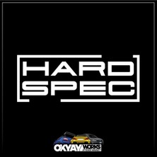 Okyay Works Hard Spec Sticker - Beyaz - Araba-Motosiklet Etiket Sticker