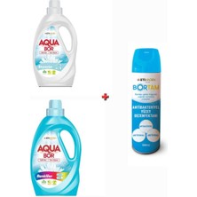 Eti Maden Aquabor Beyazlar ve Renkliler Için Sıvı Çamaşır Deterjanı 2*2.15 L 66 Yıkama Sıvı + Dezenfektan