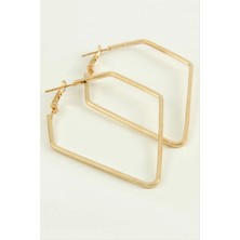 Aspata Store Dörtgen Halka Küpe 7 cm