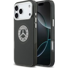 Mercedes-Benz iPhone 17 Pro Max Kılıf Mercedes Benz Lisanslı M-Safeli Çift Katmanlı Pc Nostaljik Yıldız Kapak Siya