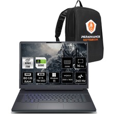 Dell Alienware 16 Area-51 Core Ultra 9 275HX RTX 5090 24GB Gaming Laptop 80GB RAM 4TB SSD 16" QHD+ 240Hz Win11 Pro + Per4 Çanta AA16250U932190WP495
