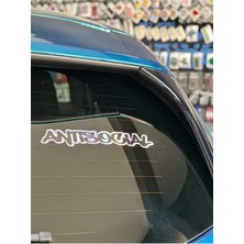 Okyay Works Antisocial Hologram Sticker - Araba-Motosiklet Etiket Sticker