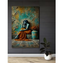 Teona Ahşap Sımsıcak Portre Yağlı Boya Görünümlü Ahşap Dekoratif Tablo Dikdörtgen Tablo