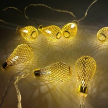 Dodomar 2 m Pilli 10 Işık 3D Armut Ampul Modeli Yılbaşı LED Işık Süsü – Dekoratif Aydınlatma