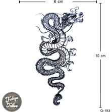 Trakya Tattoo Geçici Dövme 1-2 Hafta Kalıcı Minimal Ejderha Dövmesi