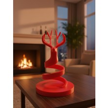Antilop 3D Tasarım Geyik Figürlü Spiral Gece Lambası – Dekoratif LED Işık