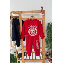 Miniğimin Cicileri Lbb Çerçeve Baskılı Kız Çocuk 2 li takım - Kırmızı