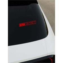 Okyay Works Not Secret Sticker Uyumlu  - Kırmızı - Kırmızı - Araba-Motosiklet Etiket Sticker