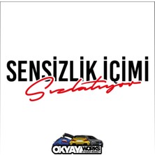 Sensizlik Içimi Sızlatıyor Sticker - Siyah