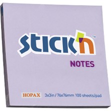 Kitabevimden Hopax Stıckn Yapışkanlı Not Kağıdı (12 Adet) 100 Yp 76X76 Pastel Lila 21403