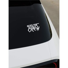 Okyay Works Static Crew Sticker - Kırmızı - Araba-Motosiklet Etiket Sticker