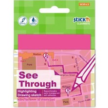 Kitabevimden Hopax Stıckn Yapışkanlı Not Kağıdı Yarı Saydam 50 Yp 76X76 Neon Pembe 21711