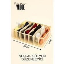Yegge Şeffaf Sütyen Düzenleyici 36 x 32 x 12CM Dolap Içi Sütyen Organizer Çekmece Sütyen Düzenleyici