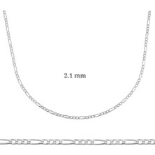 Gumush Hk Gümüş Figaro Zincir 0.60 mikron 2.10 mm |Gümüş Takı Hediyelik Ürünler
