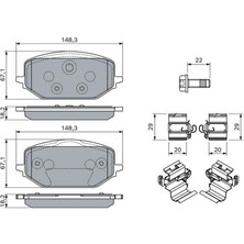 Bosch Mtxdpn Fren Balatasi Citroen 3008 308 5008 508 Astra L Astra L Sports Tourer Berlingo C4 Grand Spacetourer C4 Spacetourer C5 Aircross C5 x Combo E Ds4 Ds7 Ds7 Crossback Grandland x Partner Rifter