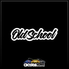 Old School Sticker - Beyaz