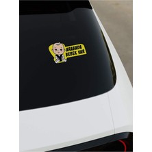Arabada Bebek Var Dijital Baskı Sticker