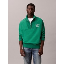 Calvin Klein Jeans Erkek Yarım Fermuar Sweatshirt