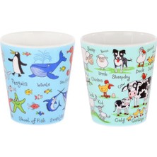 Tyrrell Katz 2'li Melamin Alıştırma Bardağı (Ocean & Farm)