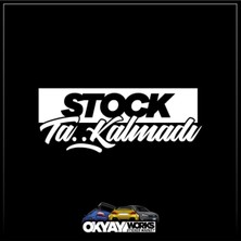 Stock'ta Kalmadı Sticker - Beyaz
