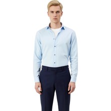 Ersefa Erkek Gardırobunun Zamansız Parçası Dokulu Yüzeyli Regular Kesim Uzun Kollu Gömlek Estetik