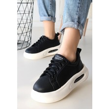 Getittir Chris Siyah Cilt Bağcıklı Spor Ayakkabı - Lisinya