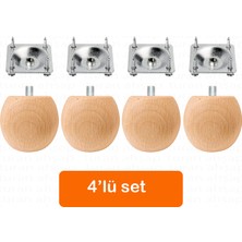 Ahşap Koltuk Ayağı - Baza Ayağı- Mobilya Ayağı -4 Adet